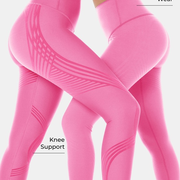 Pink Fanka Body Sculpt Full Length Leggings sz M - Picture 2 of 12